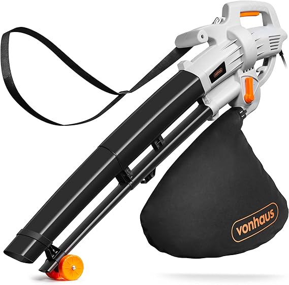 VonHaus Leaf Blower 3000W, Garden Vacuum for Clearing Patios & Gardens of Leaves & Other Waste